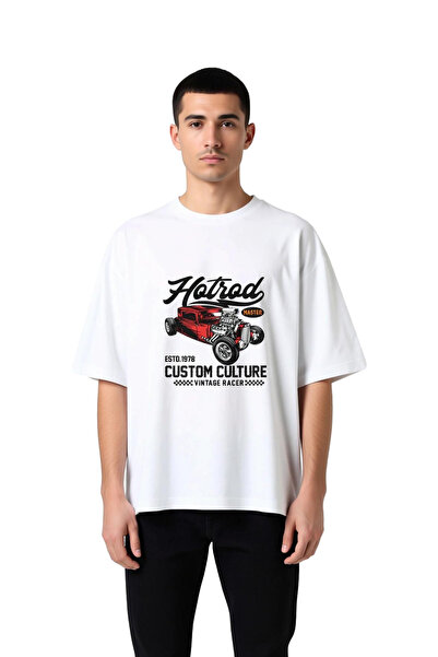 PayBuy 1978 Hotrod Classic Racing Club Printed Men's Oversized T-Shirt