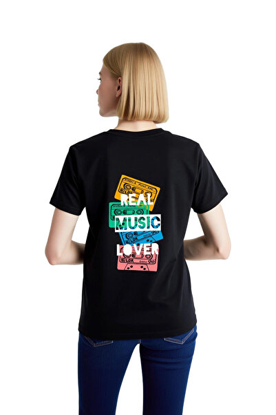 PayBuy Women's Retro Music Printed T-Shirt Cassette Tape Pattern Relaxed Fit ...