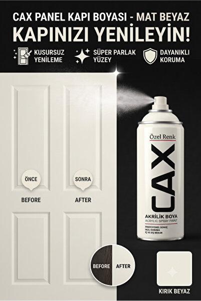 caxcolors CAX Panel Kapı Boyası - Akrilik Boya Ahşap Ve MDF Kapı Yenileme Boyası