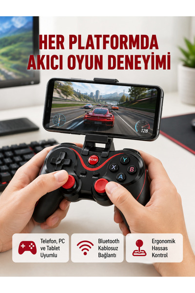 ASTRALTECH Hafif ve Taşınabilir Kablosuz Bluetooth Oyun Konsolu