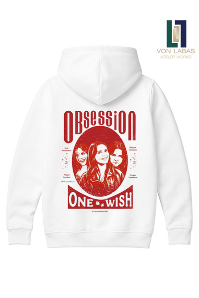 Grafftee Clothing Hanorac din bumbac cu glugă, imprimat cu Obsession, de înal...