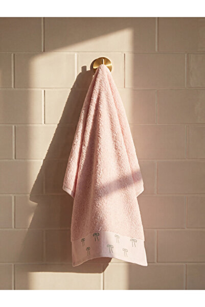 LC Waikiki Cotton Face Towel with Bow Embroidered Border Detail from Uzg Stor...