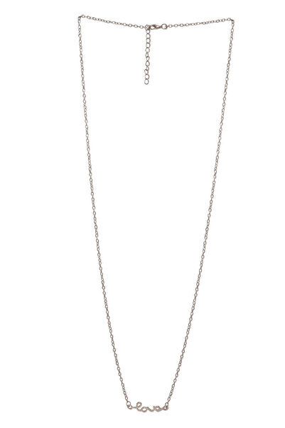 VeeShop Lant pentru corp, cu LOVE in talie - Argintiu
