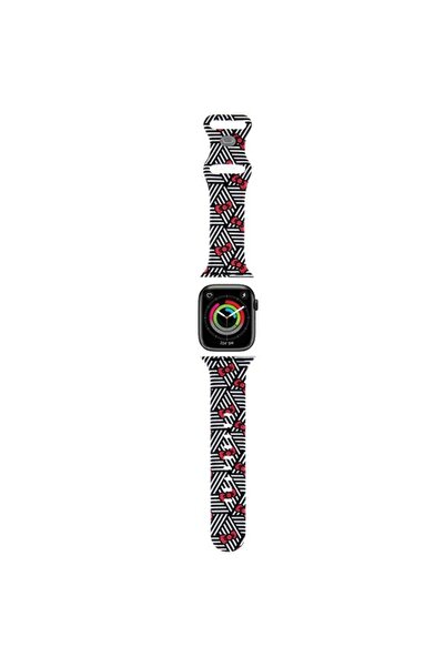 Hello Kitty Pasek HKAWMSDIEZK Apple Watch 38/40/41mm μαύρο λουράκι Σιλικόνης ...