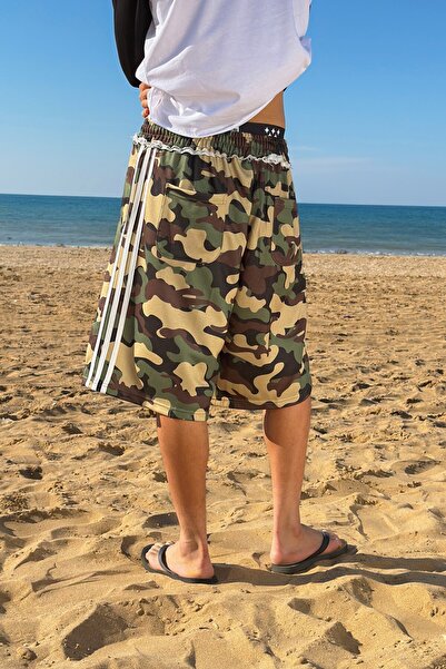 Flaw Wear Jorts cu imprimeu camuflaj