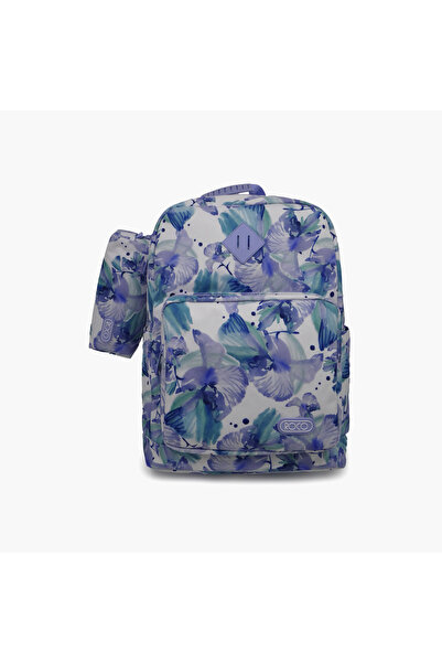 Roco Floral 2-Piece School Backpack Set for Girls 5-8 Yrs with Pencil Case - ...