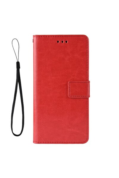 OEM Δερμάτινη Θήκη Πορτοφόλι με Στήριγμα για Xiaomi Mi 11 Lite 4G/5G - Κόκκινο