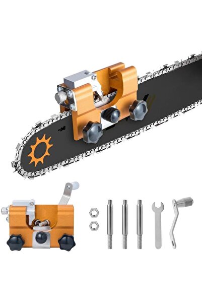 STARSTAR Chain sharpener kit with 3 carbide blades yellow.