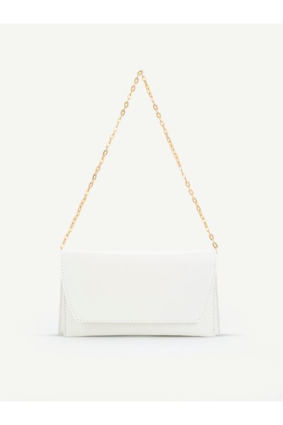 Nudia Women's Hand and Shoulder Bag with Side Chain Strap and Magnet Detail – Stylish Portfolio Clutch