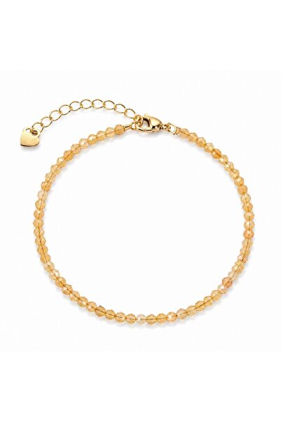 craftmystic Bratara Fina cu Citrin Fatetat 2 mm- Prosperitate si Energie Pozi...