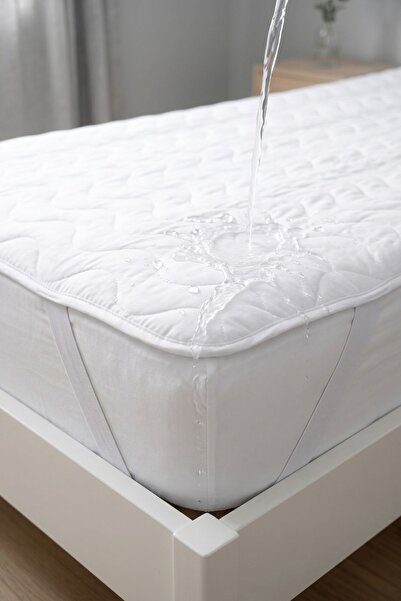 Menderes Home Cotton Collection Double Quilted Corner Elastic Mattress Pad Wh...