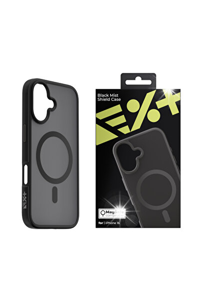 NEXT ONE Husă neagră Mist Shield MagSafe pentru iPhone 16