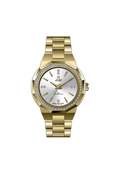 Adec Al24123-3 Steel Case Cord Case Calendar Japanese 3 Atm Water Resistant M...