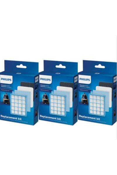 Ürkmez Ticaret Philips Fc 9323 Powerpro Compact Hepa Filter Set 3 Boxes Compa...