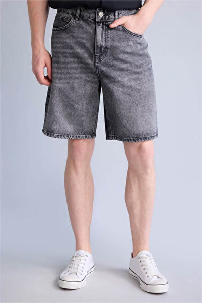 DeFacto %100 Pamuk Straıght Fıt Jean Bermuda H8017AX26SM