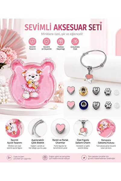 Shopfocus 12-Piece Special Boxed Figured Teddy Bear Cute Bracelet Accessory S...