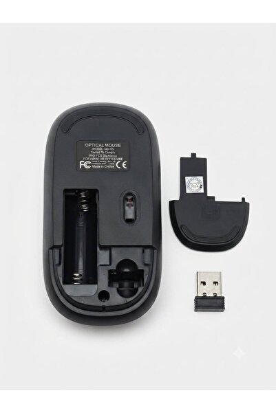 TEKNOTİMER Slim Usb 2.4ghz Kablosuz Mouse Wireless Mouse Siyah Renk