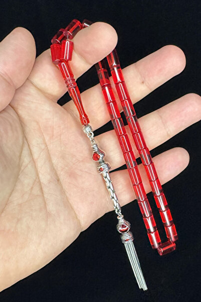 isfahantakı Şahane çekim 7x11 mm 1.sınıf ateş kehribar kesme isim kutulu tesbih
