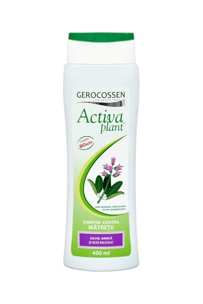 GEROCOSSEN Sampon cu salvie si arnica Activa Plant, contra matretii, 400ml