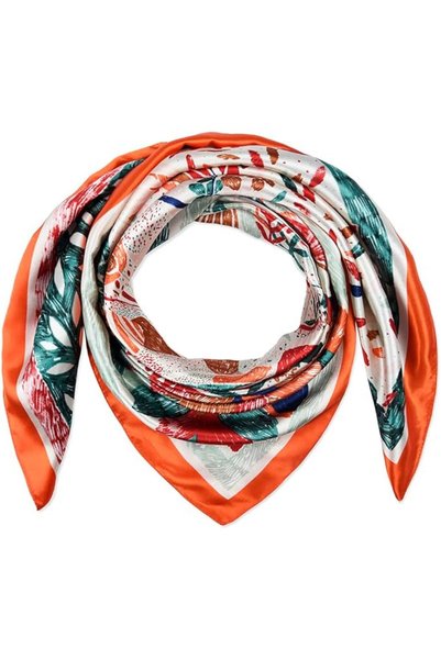 GENERAL corciova 35 x 35 Large Square Hair Scarf for Women Silk Like Curly He...