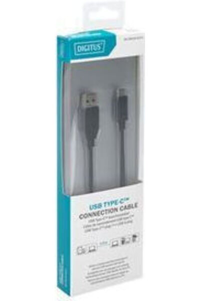 Digitus Καλώδιο USB 2.0 USB-C Αρσενικό - USB-A 60W PD Μαύρο 1μ DB-300136-010-S