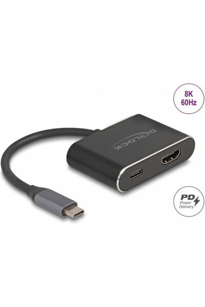 DELOCK Μετατροπέας USB Type C σε HDMI DP Alt Mode 8K HDR + PD 100W 64199