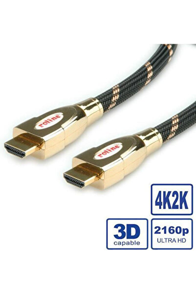 Roline Πλεγμένο καλώδιο HDMI αρσενικό σε αρσενικό 1μ Κωδικός: 11.04.5690