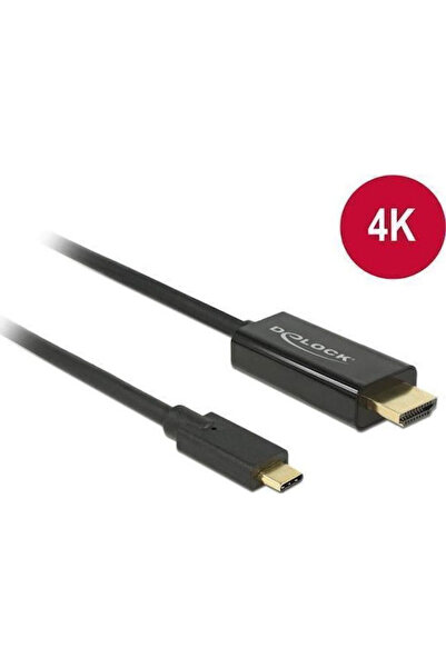 DELOCK Καλώδιο HDMI Αρσενικό σε USB-C Αρσενικό Μήκος 3μ Μαύρο Κωδικός: 85260