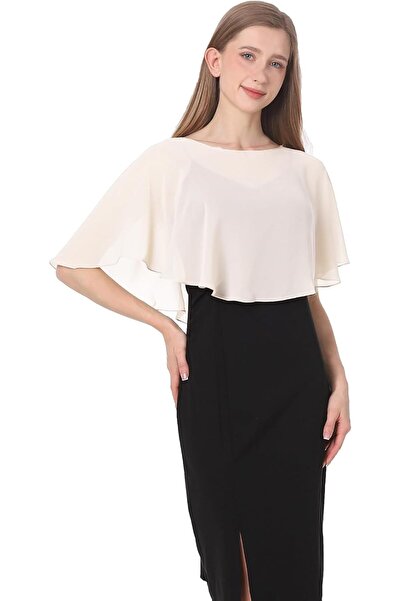 GENERAL Baoqiya Capelets for Women Shawls and Wraps Soft Chiffon Cape For Wed...