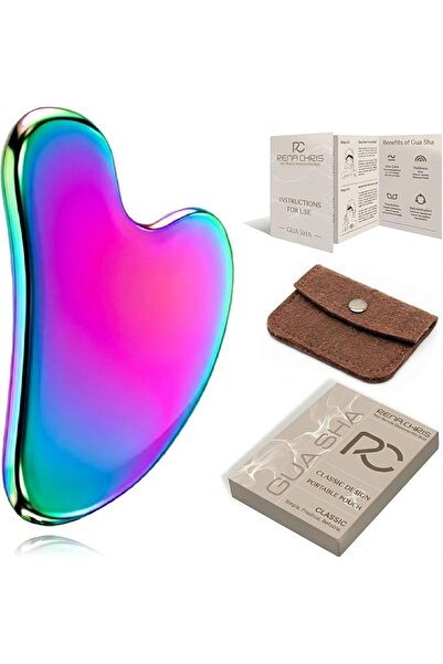 Rena Chris Gua Sha Facial Tools, Natural Terahertz Guasha, Manual Massage Sti...