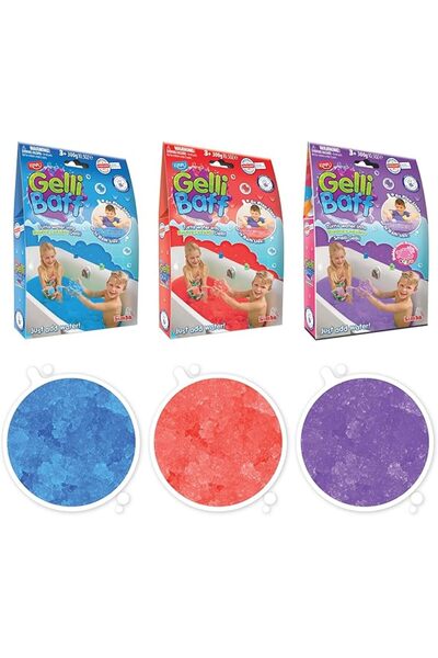 Zimpli Kids 3 x Slime Baff Purple Age 3+, Green & Red, Magically turns water ...