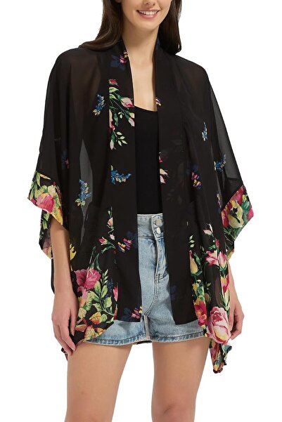 Maxfort Women's Loose Print Sheer Chiffon Kimono Beach Swim Cover up Cardigan...