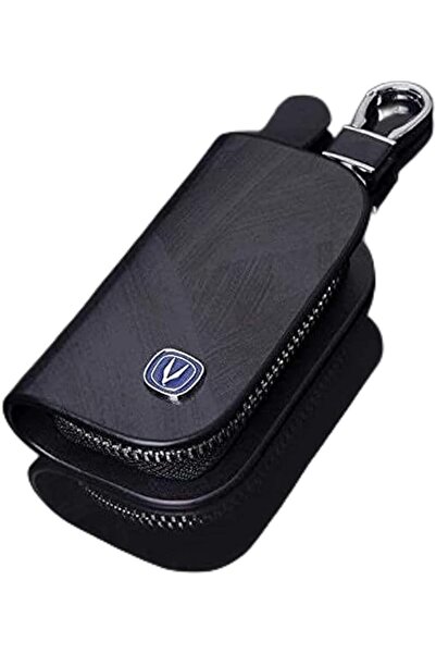 Generic Leather Car Key Case Remote Key Cover With Keychain For Changan Eado ...