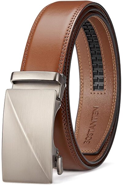 BOSTANTEN Mens Belt Leather 2 Pack Ratchet Belt For Men Dress and Casual with...