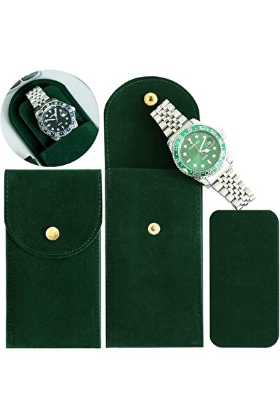 GENERAL 4 PCS Watch Travel Case for Men and Women Portable Velvet Watch Pouch...