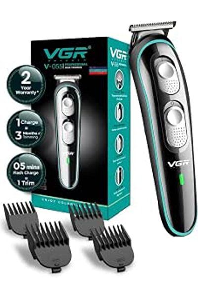 VGR Professional Cordless Rechargeable Beard Trimmer with Guide Brush for Men...