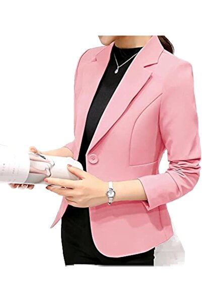 GENERAL Black Ladies Blazer Office Work Blazer Pocket Jacket Jacket Slim Fit ...