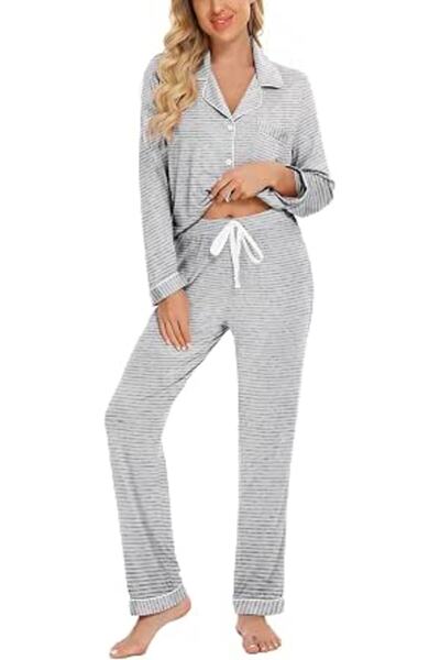 GENERAL Leikar womens Button Up Pajamas for Women Button Up Pajamas for Women