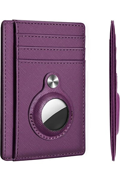 GENERAL Slim Minimalist Front Pocket Wallet with Built-in Case Holder for AirTag