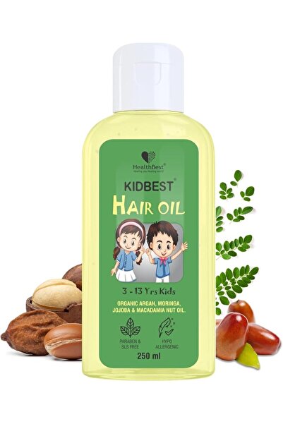 HealthBest Hair Oil for Kids | Organic Argan, Moringa, Jojoba & Macadamia Nut...