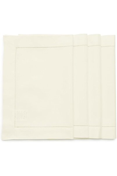 Solino Home Cotton Linen Hemstitch Table Runner – 14 x 36 Inch White Table Ru...