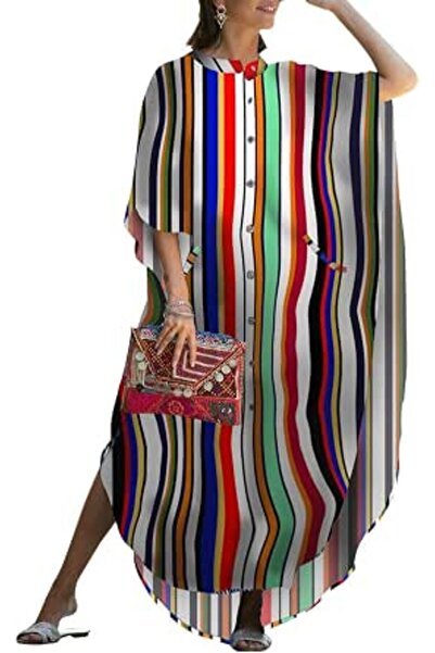 YouKD Wemon's Summer Long Kaftan Maxi Dress Bohemian Swimsuit Beach Cover Up ...