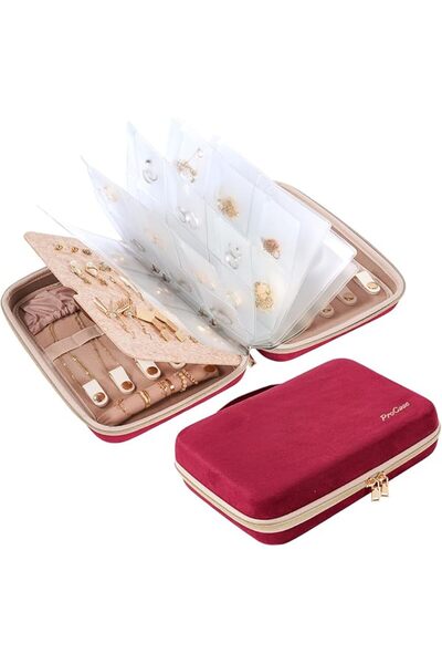 Procases ProCase Large Travel Jewelry Organizer, for Home, Storage, Book, Rin...