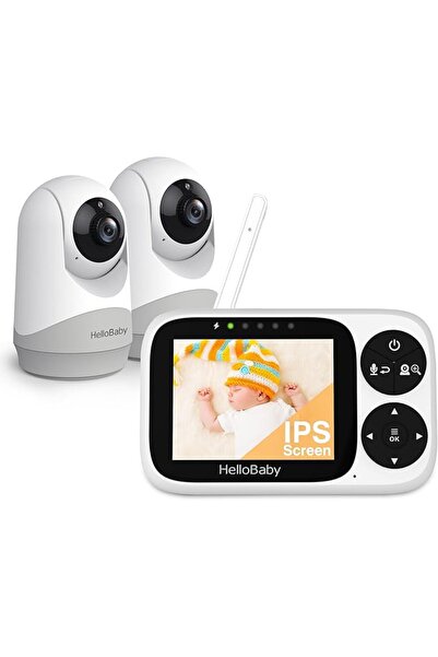 HelloBabymon جهاز مراقبة الأطفال HelloBaby مع كاميرا وصوت، شاشة مراقبة للأطفا...