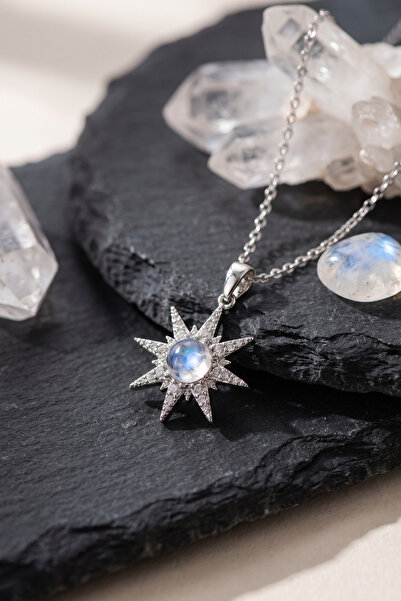 callerrons accessories سلسلة فولاذية فضية اللون على شكل نجمة - EBJ260808W46156