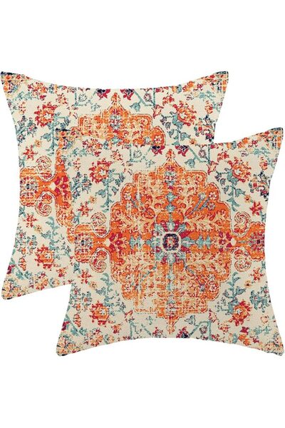Gohdiwh Boho Pillow Covers 18x18 Set of 2, Ethnic Design Boho Decorative Thro...
