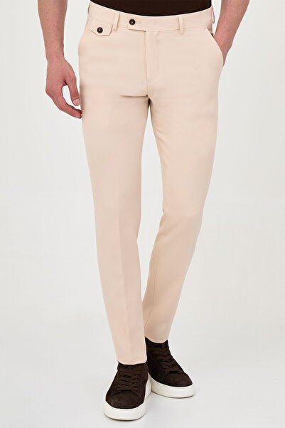 Mcr Straight Super Slim Fit Men's Trousers Beige - 38383.26Y
