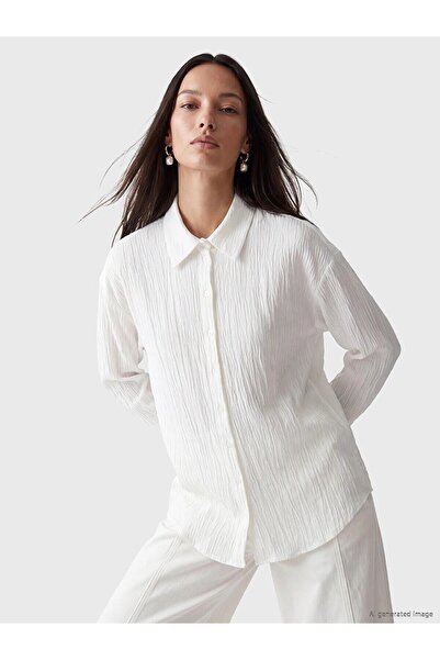 LC Waikiki Textured Oversize Women's Shirt (W6)