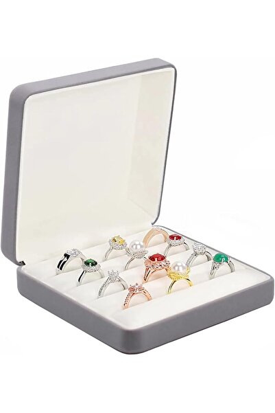 GENERAL Ring Storage Boxes for Multiple Rings, Velvet Compact and Stylish Tra...