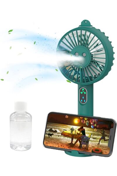 Generic Portable Water Spray Mist Fan, Double Nozzle Sprayer Fan with Phone H...